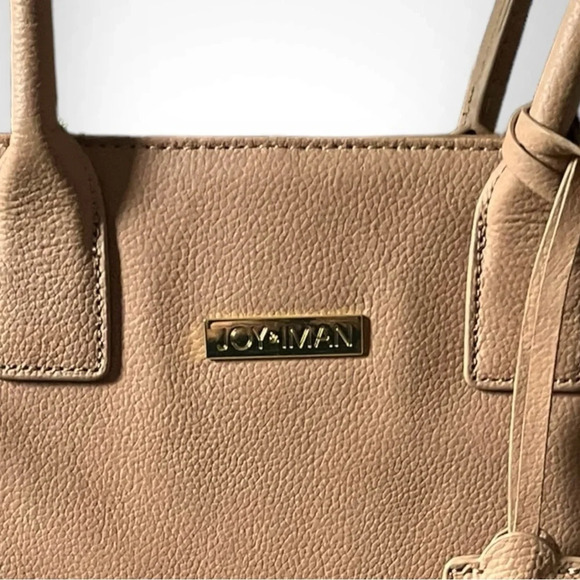 JOY & IMAN Leather Camel Large Tote Bag W/ Multiple Compartments | NWOT - Picture 2 of 16